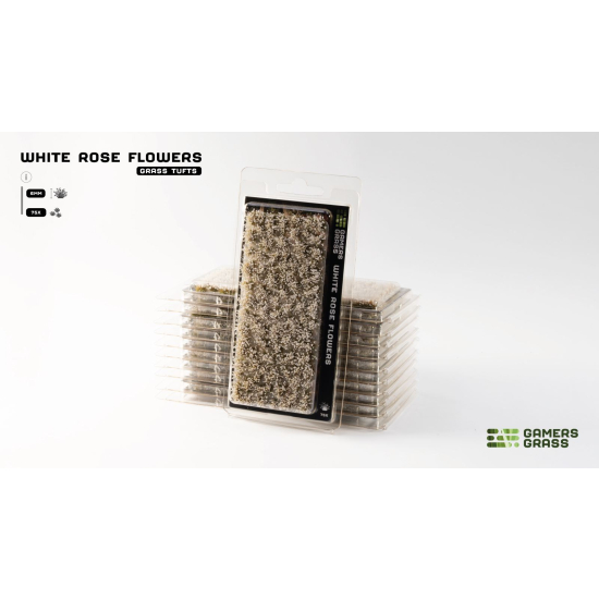 Gamers Grass: White Flowers – 6 mm | Kępki trawy z białymi kwiatami (ok. 70 szt.)